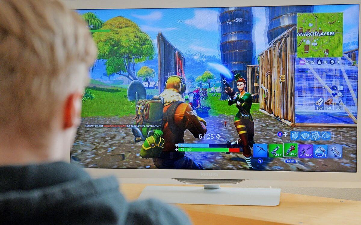 playing fortnite
