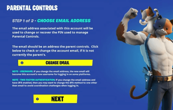 Fortnite Parental Controls Set up 2